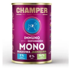 Вологий корм для собак CHAMPER Immuno монобілковий з ягням 400 г (5906647642656)