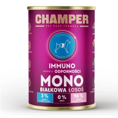 Вологий корм для собак CHAMPER Immuno монобілковий з лососем 400 г (5906647642663)