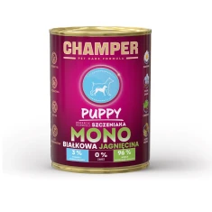 Вологий корм для цуценят CHAMPER Puppy монобілковий з ягням 400 г (5906647644490)