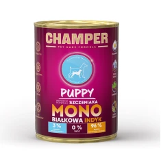 Вологий корм для цуценят CHAMPER Puppy монобілковий з індичкою 400 г (5906647644506)