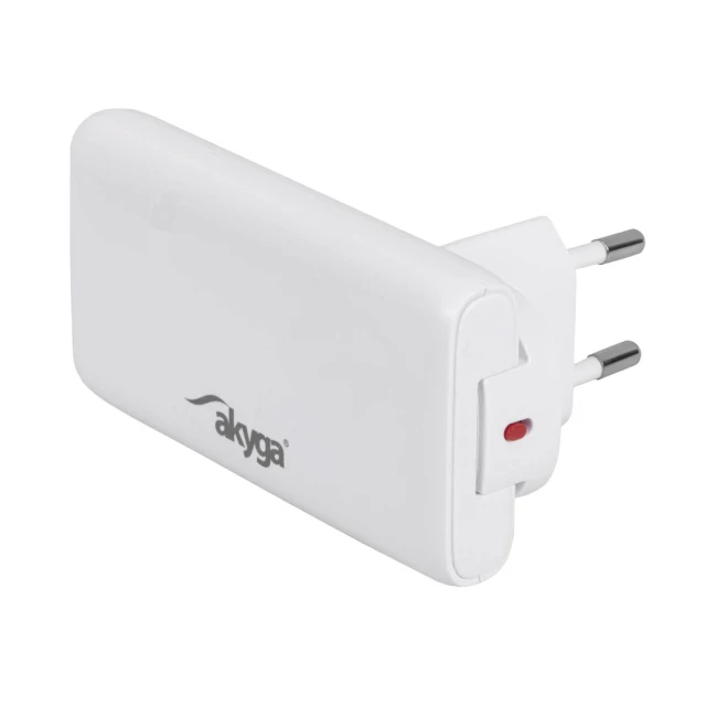 Мережевий зарядний пристрій Akyga AK-CH-32 2x USB-C (5906708750689)