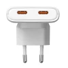 Мережевий зарядний пристрій Akyga AK-CH-32 2x USB-C (5906708750689)
