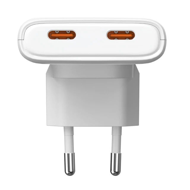 Мережевий зарядний пристрій Akyga AK-CH-32 2x USB-C (5906708750689)