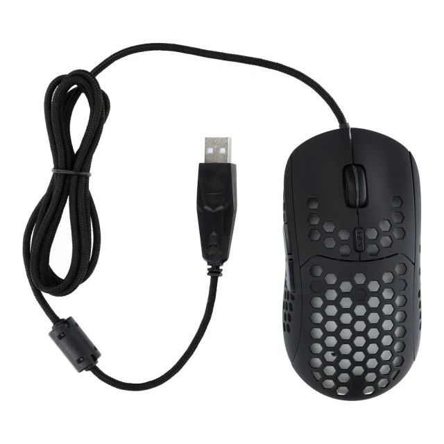 Дротова комп'ютерна миша ART AM-99 USB A 6400 dpi з підсвічуванням Black (5906721170525)