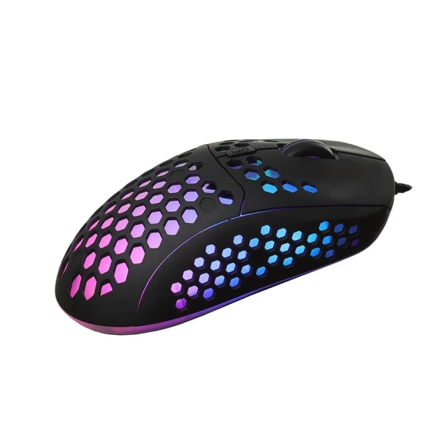 Дротова комп'ютерна миша ART AM-99 USB A 6400 dpi з підсвічуванням Black (5906721170525)