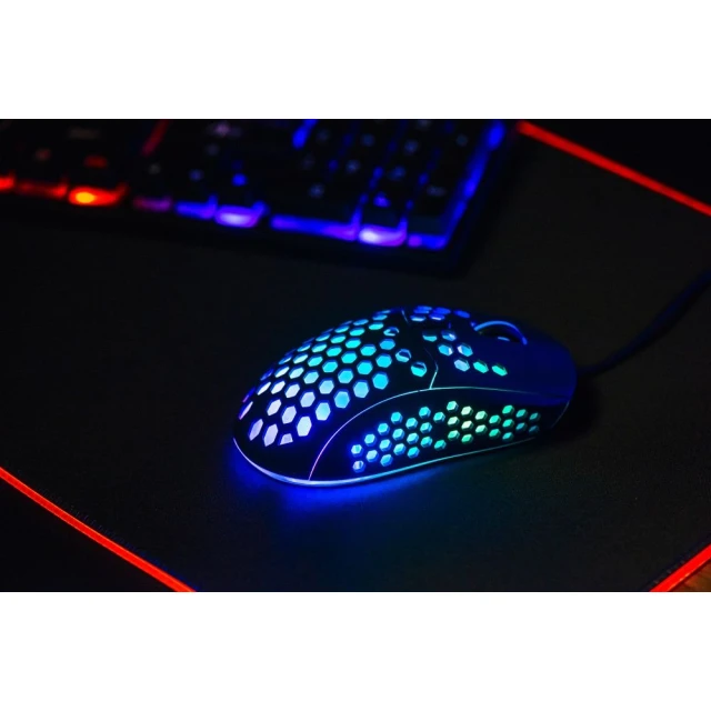 Дротова комп'ютерна миша ART AM-99 USB A 6400 dpi з підсвічуванням Black (5906721170525)