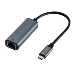 Адаптер Art OEM-C6 USB Type-C to RJ45 Ethernet 10/100/1000Mbps 0.15 м Grey (5906721171355)