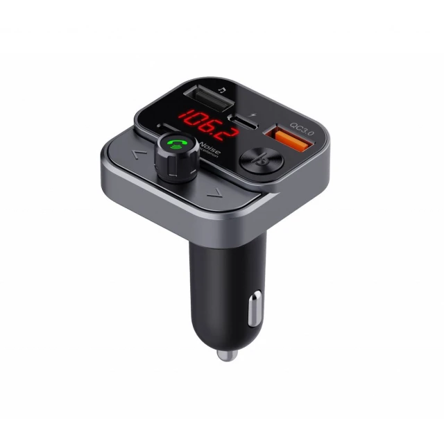 FM-трансмітер Art Bluetooth 5.0 USB A QC3.0 Type C 30W FM-84B Black (5906721172109)