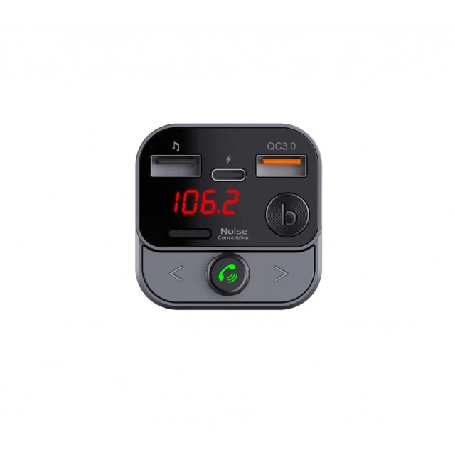 FM-трансмітер Art Bluetooth 5.0 USB A QC3.0 Type C 30W FM-84B Black (5906721172109)