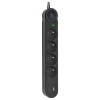 Подовжувач Art FU910 4 розетки + USB-A + USB-C 1.5 м Black (5906721173045)