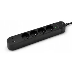 Подовжувач ART FU915 4 розетки + USB A + USB C 3 м Black (5906721173052)