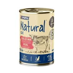 Вологий корм для котів NATURAL з телятиною та печінкою курки 400 г (5906731522185)