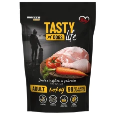 Вологий корм для собак дрібних порід BIOFEED Tasty Dog Life Mini з індичкою 90% м'яса 150 г (5906744521809)