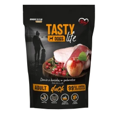 Вологий корм для собак дрібних порід BIOFEED Tasty Dog Life Mini з качкою 90% м'яса 150 г (5906744521854)