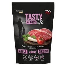 Вологий корм для собак BIOFEED Tasty dog life Mini з телятиною 90% 150 г (5906744521885)