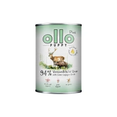 Вологий корм для цуценят OLLO Plus Puppy Kolagen з олениною та дичиною 400 г (5906841423150)