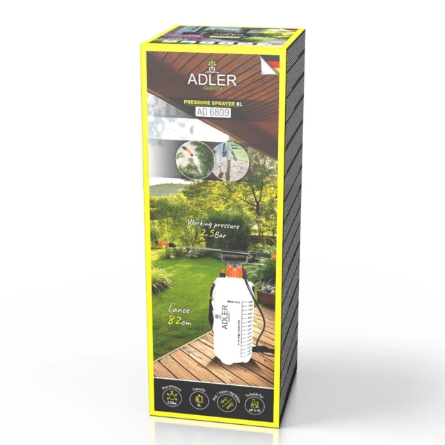 Обприскувач ручний Adler AD 6809 8 л (5906843080214)