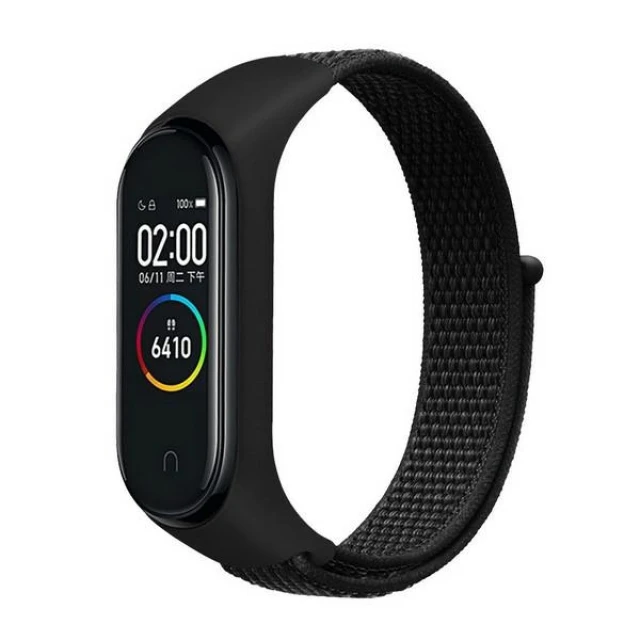 Ремінець Beline NylonLoop для Xiaomi Mi Band 7/6/5/4/3 Black (5906849661332)