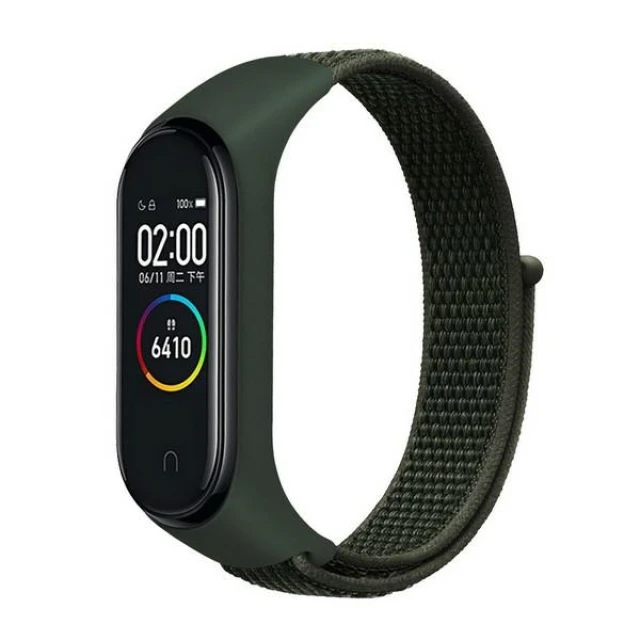 Ремешок Beline NylonLoop для Xiaomi Mi Band 7/6/5/4/3 Green (5906849661356)