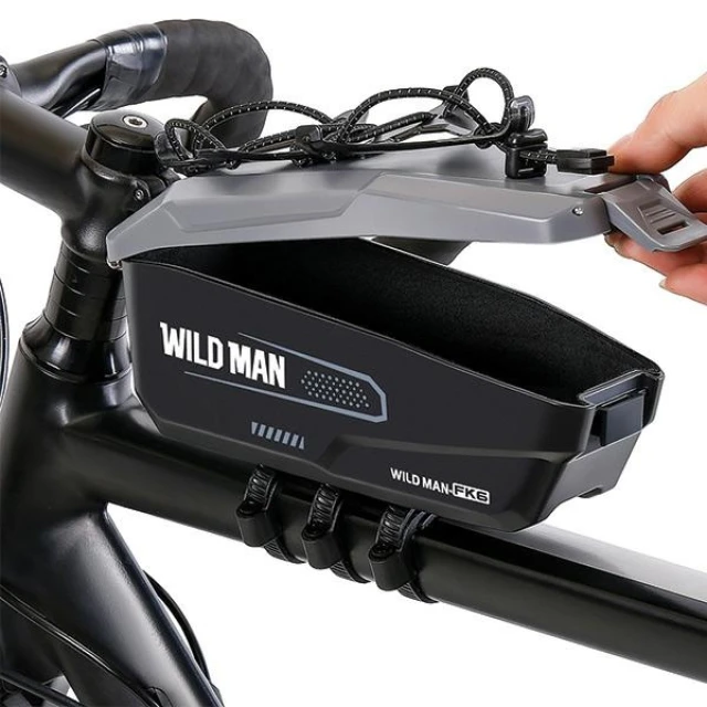 Сумка для велосипеда на раму WildMan FK6 Grey-Black (FK6)