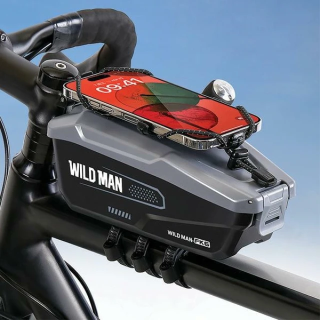Сумка для велосипеда на раму WildMan FK6 Grey-Black (FK6)