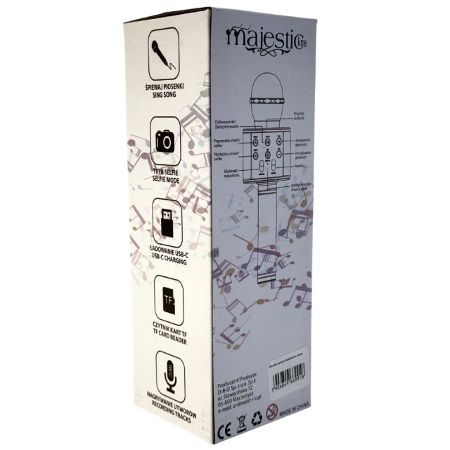 Мікрофон караоке MajesticLine Pink (5906849669918)