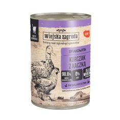 Вологий корм для котів Wiejska Zagroda з куркою і качкою 400 г (5906874201763)