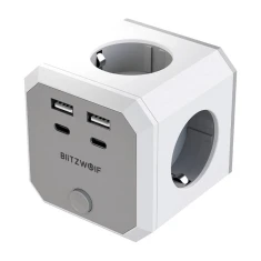 Розетка мережева BlitzWolf BW-EC2 4 гнізда White (5907085523699)