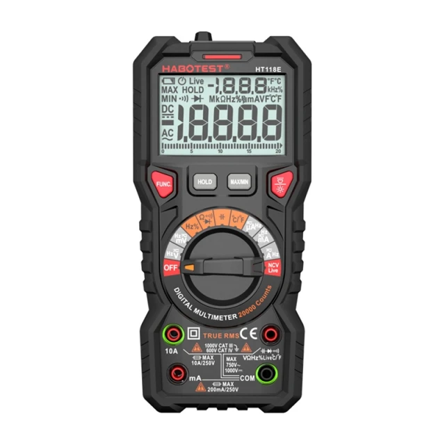 Мультиметр цифровий Habotest HT118E True RMS NCV (5907085524382)