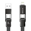Кабель BlitzWolf BW-HDC7 USB-A/USB-C-USB-C/Lightning 1.2m 240W Black