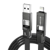 Кабель BlitzWolf BW-HDC7 USB-A/USB-C-USB-C/Lightning 1.2m 240W Black