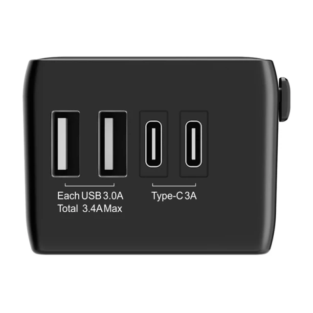 Дорожний адаптер Blitzwolf BW-TA1 4в1 2xUSB-A USB-C PD 20W (5907085525037)