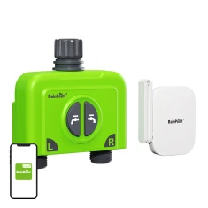 Контролер поливу 2-зонний RainPoint WiFi з затвором (HTV245FRF+HWG023WBRF)