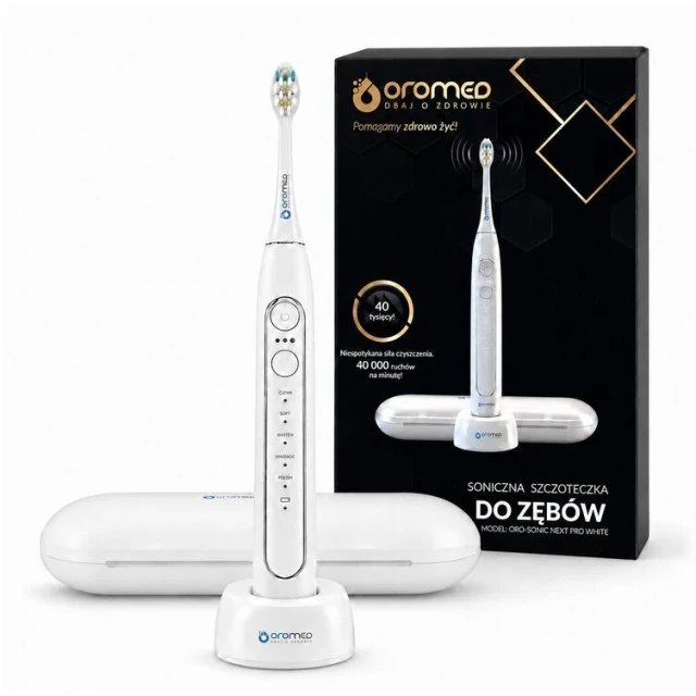 Електрична зубна щітка Oromed ORO SONIC NEXT PRO White (5907086150689)