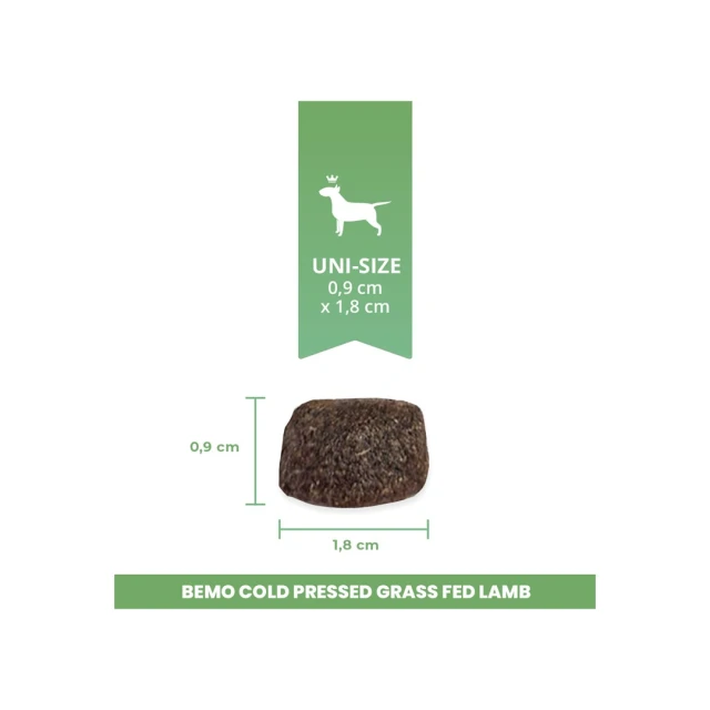 Корм пресований для собак BEMO Cold Pressed Grass Fed Lamb з ягням 3 кг (5907196091049)