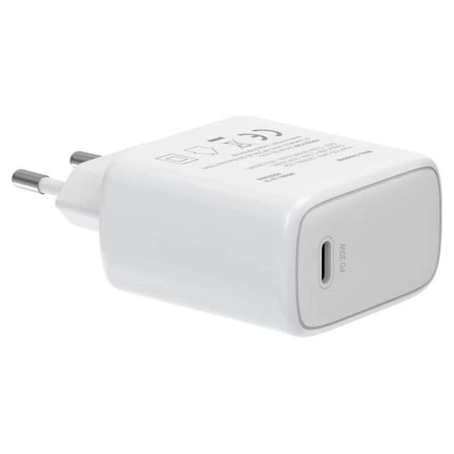 Сетевое зарядное устройство Savio LA-14 20 Вт PD 3.0 White (5907264110078)