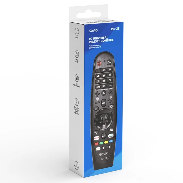 Пульт дистанційного керування Savio RC-28 для LG Smart TV (5907264110146)