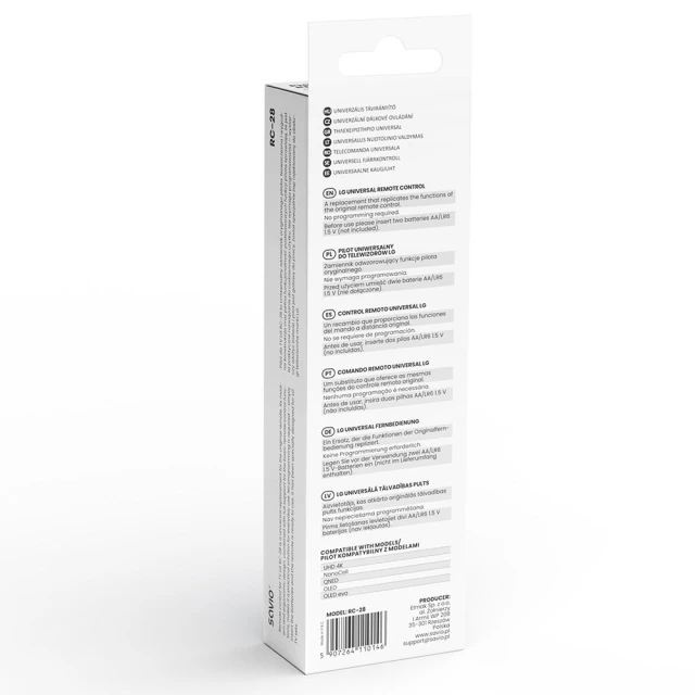 Пульт дистанційного керування Savio RC-28 для LG Smart TV (5907264110146)