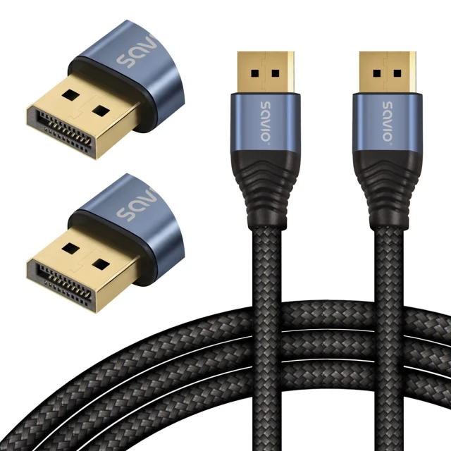 Кабель Savio DisplayPort 2.1 CL-211 3 м (5907264119965)