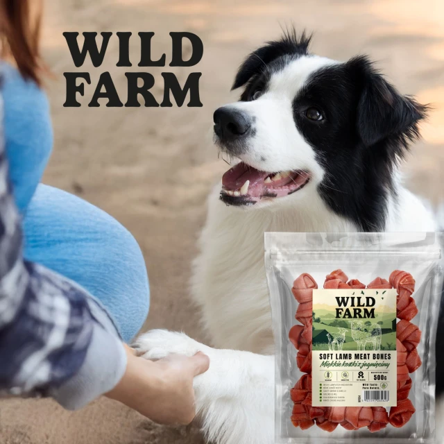 Ласощі для собак Wild Farm М'які кубики з ягням 500 г (5907291265628)