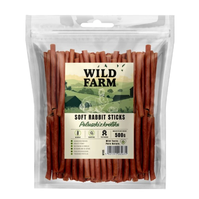 Ласощі для собак Wild Farm Палички з кроликом 500 г (5907291265635)