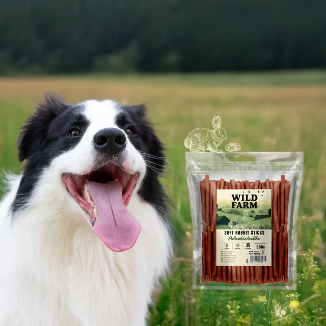 Ласощі для собак Wild Farm Палички з кроликом 500 г (5907291265635)