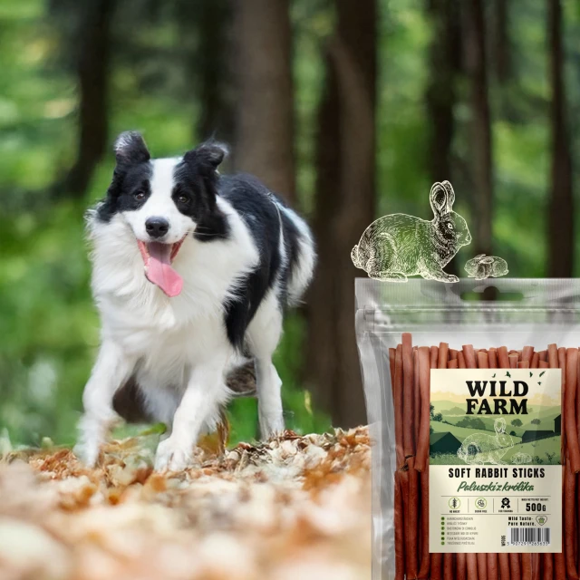 Ласощі для собак Wild Farm Палички з кроликом 500 г (5907291265635)