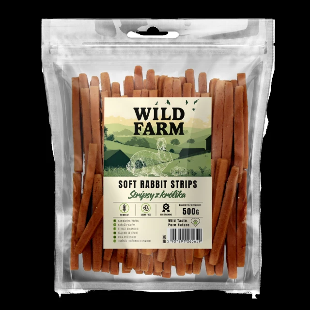 Ласощі для собак Wild Farm з кроликом 500 г (5907291265659)