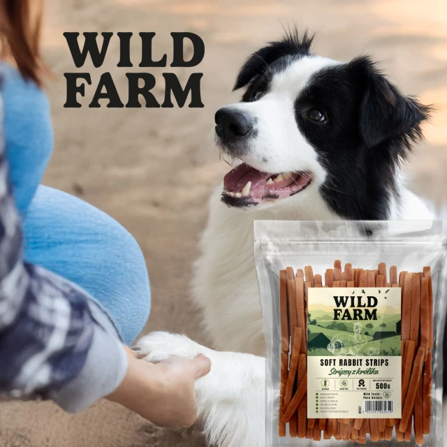 Ласощі для собак Wild Farm з кроликом 500 г (5907291265659)