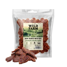 Ласощі для собак Wild Farm серця з качкою та рисом 500 г (5907291265673)
