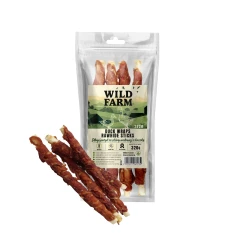 Жувальні ласощі для собак Wild Farm паличка зі шкіри яловичої з качкою 28 см 320 г (5907291265734)