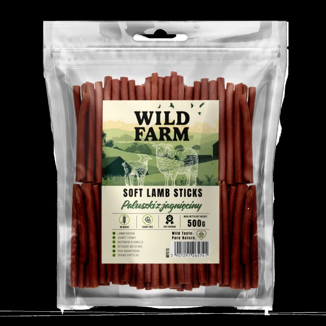 Ласощі для собак Wild Farm палички з ягнятини 500 г (5907291265741)