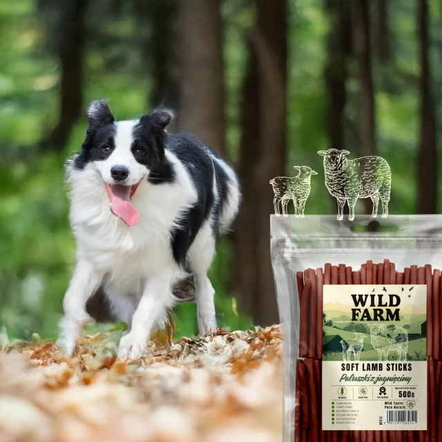 Ласощі для собак Wild Farm палички з ягнятини 500 г (5907291265741)