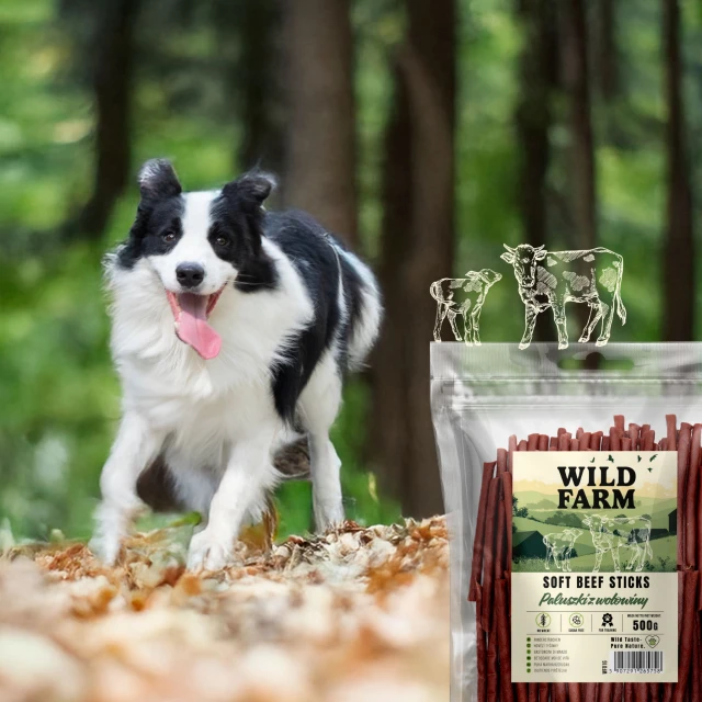 Ласощі для собак Wild Farm Палички з яловичиною 500 г (5907291265758)
